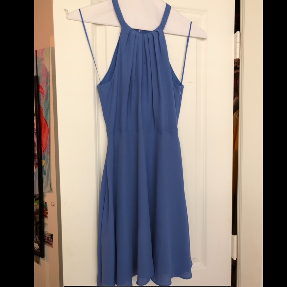Blue chiffon dress